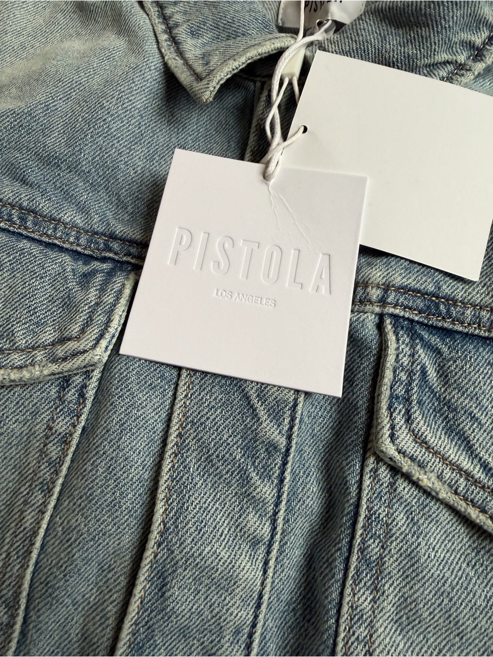 NET Pistola Nikki Denim Long Sleeved Jumpsuit ~ Size S Available Retail $238 - Picture 8 of 8